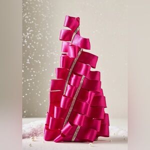 NEW Anthropologie Pink Ribbon Tabletop Tree - See Description